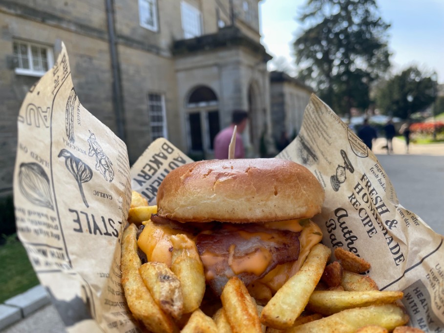 Burger and Chips in Pamber End