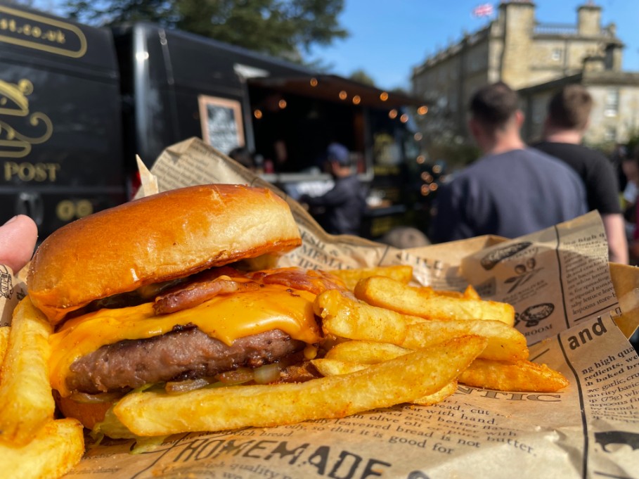 Burger and Chips in Bradwell Waterside