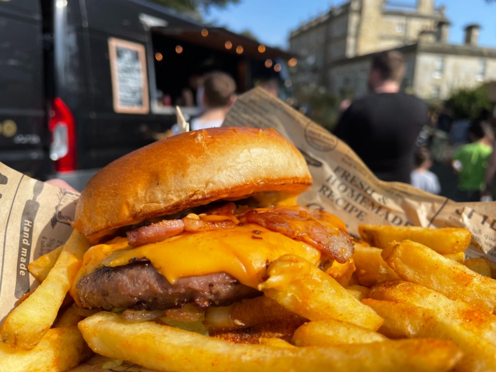 Burger and Chips in Fleet