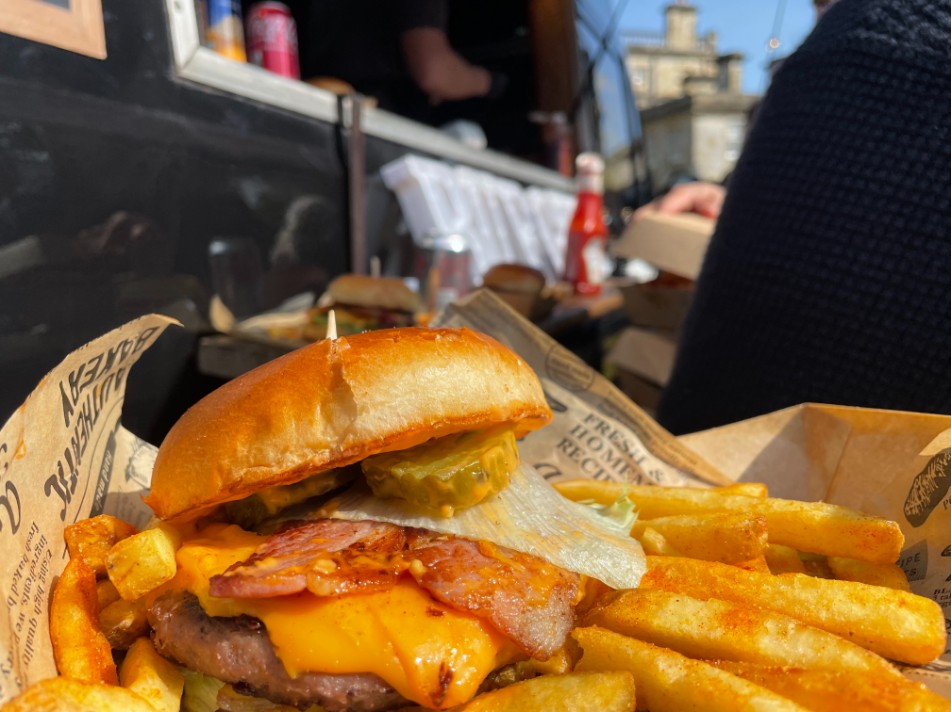 Burger and Chips in Osea Island