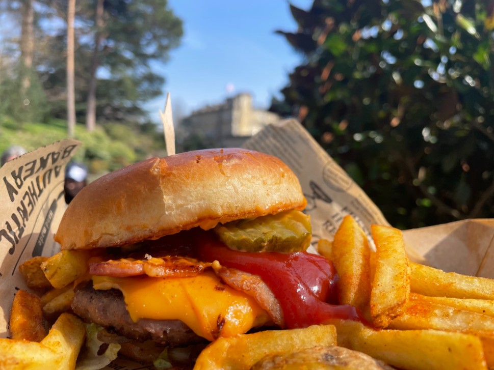 Burger and Chips in Cooling