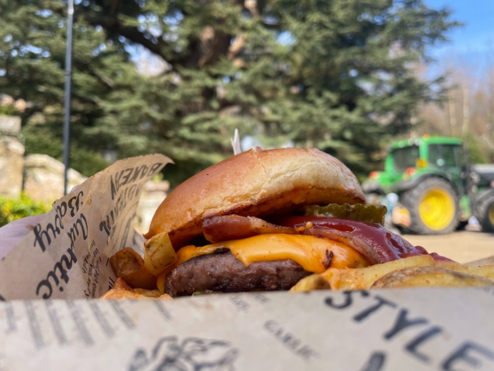 Burger and Chips in Ashe