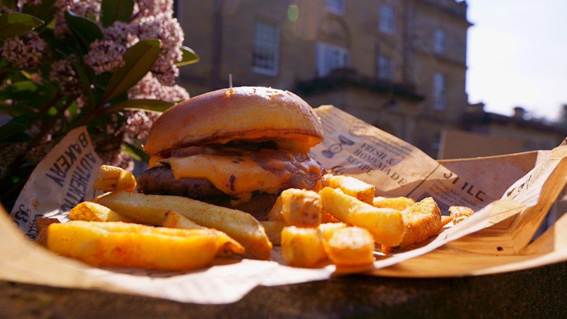 Burger and Chips in Wapping